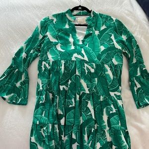 Sail to Sable palm leaf 3 tier dress